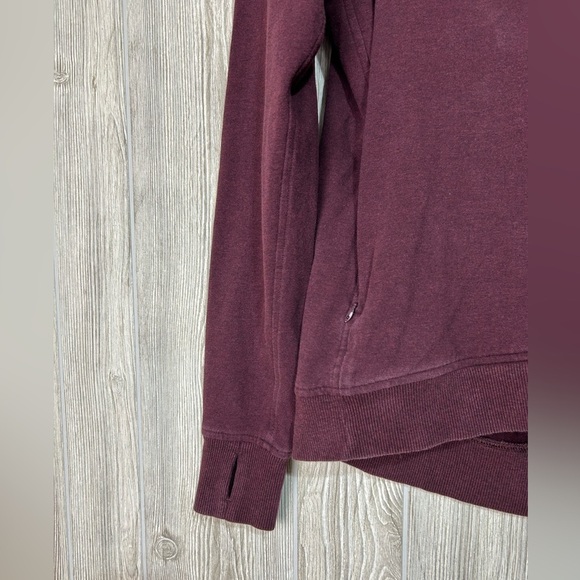 Lululemon On The Double Pullover Heathered Bordeaux Drama Sweatshirt Size 8 - Picture 5 of 13